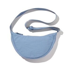 Uniqlo Round Crescent Half Moon Mini Shoulder Crossbody Bag, Blue